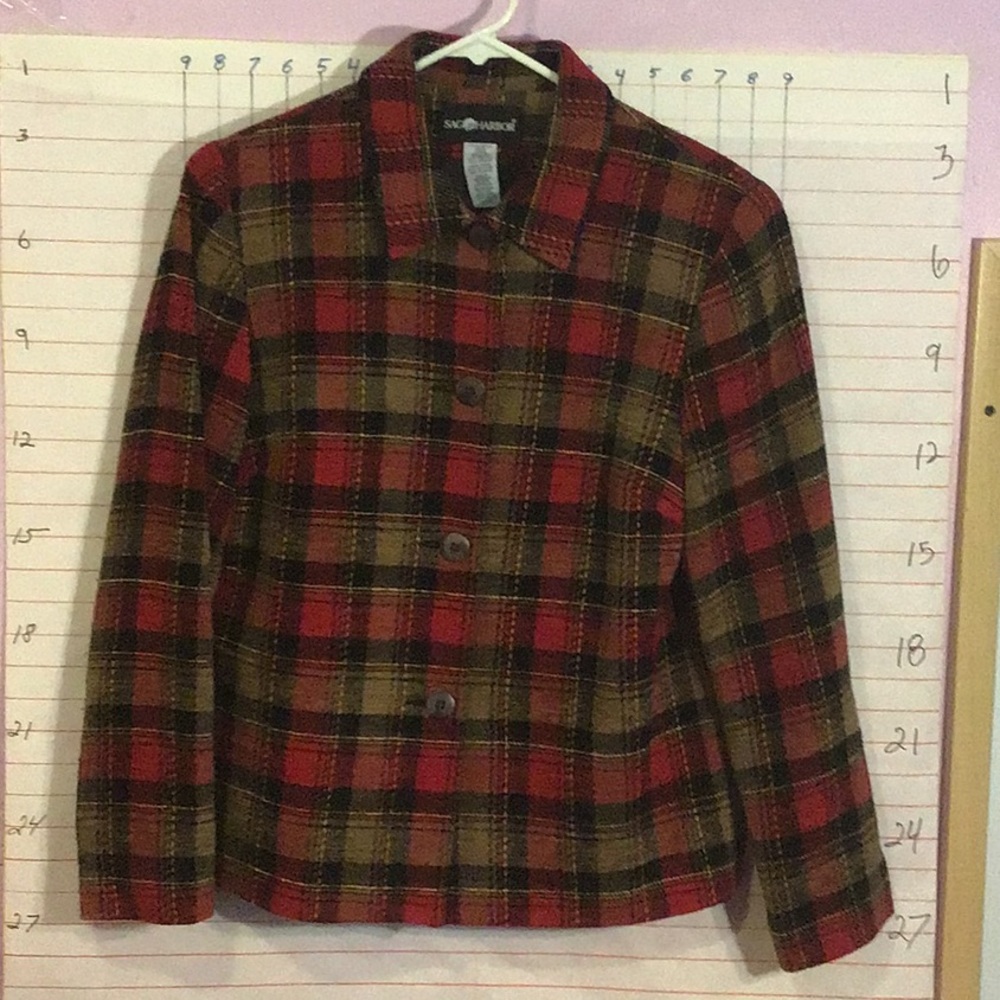 SAG HARBOR - women’s jacket sz 8 plaid